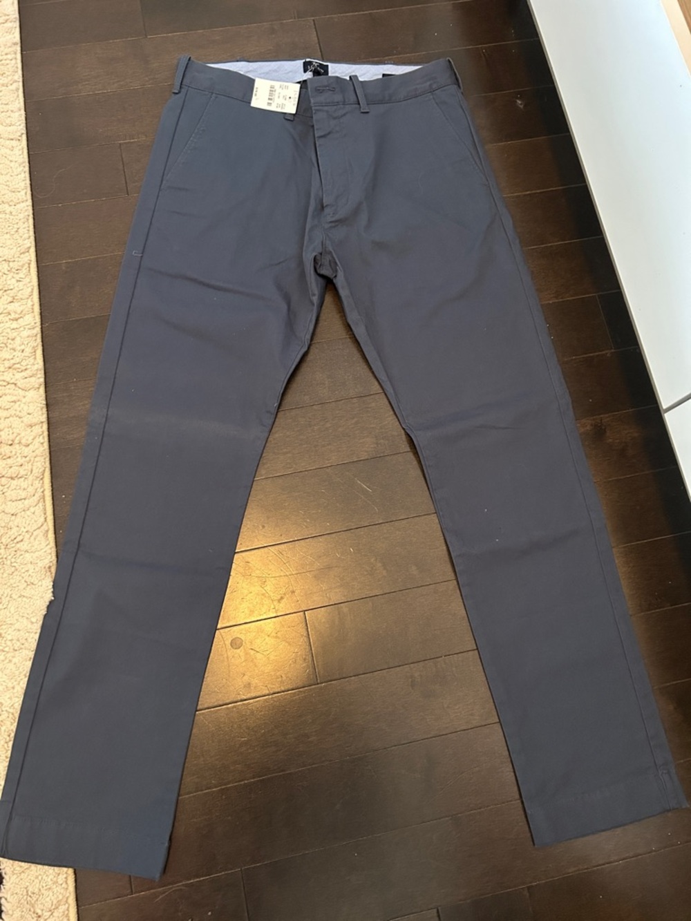 J. Crew Men's Dark Blue Straight Chinos